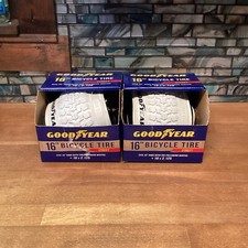Set of 2 - New 16  x 2.125 Goodyear Bicycle Tire White Street Bike Tire - Tires