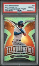 2020 Prizm Bryce Harper Illumination Lime (Phanatic) Green /125 PSA 10 Phillies!