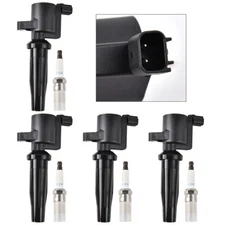 4pcs Ignition Coils & Iridium Spark Plugs for Ford Fusion Escape Focus FD505
