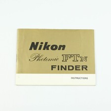 Nikon Photomic FTN Finder Instruction Manual - Vintage Booklet