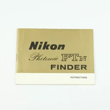 Nikon Photomic FTN Finder Instruction Manual - Vintage Booklet