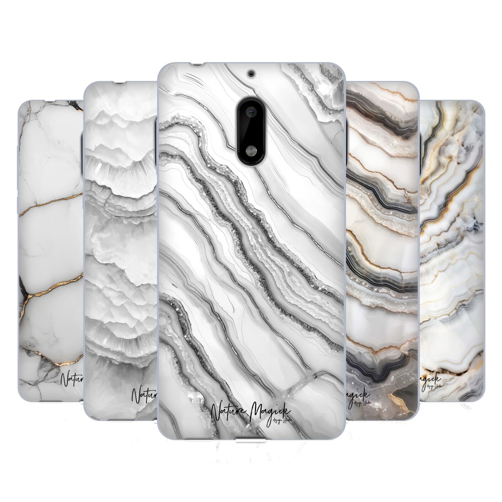 OFFICIAL NATURE MAGICK METAMORPHIC MARBLE SOFT GEL CASE FOR NOKIA PHONES 1