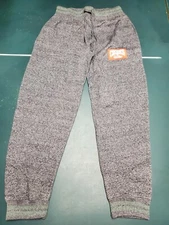 New Crooks & Castles Fleece Charcoal Gray/Forest Melange Jogger Sweatpants