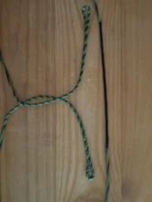 Hand Twisted 2-ply B-55 Flemish Bow string Kiwi & Black 14 strand 60 AMO longbow