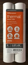 Office Depot THERMAL PAPER ROLLS 2.25" x 50' White Pack of 6   * G7022313