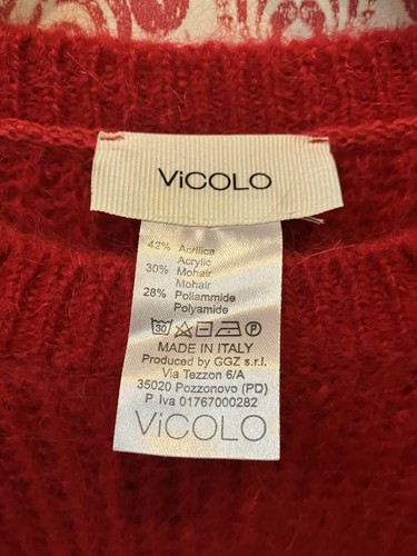 Jersey cuello redondo mezcla mohair rojo Vicolo talla única - Imagen 4 de 8