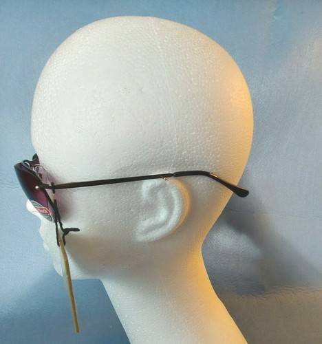 BNIB WOMEN'S FOSTER GRANT FRAMELESS LOOK SUNGLASSES WITH BRONZE METAL SIDES - Picture 3 of 7
