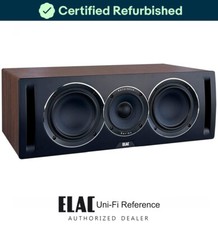 Elac Uni-fi Reference Center Channel Speaker Sound Bar, Black/walnut