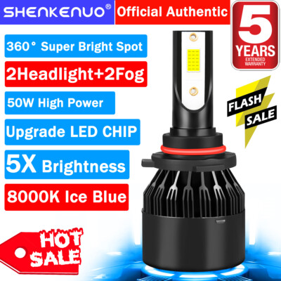 For Chrysler 200 2011-2012 - 4X LED Headlight High Low Beam + Fog Light Bulb C9L