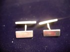 835 Silver  CUFF LINKS Gold Plated Mid Century Modern Makers Mark HH Netherlands — photo 2