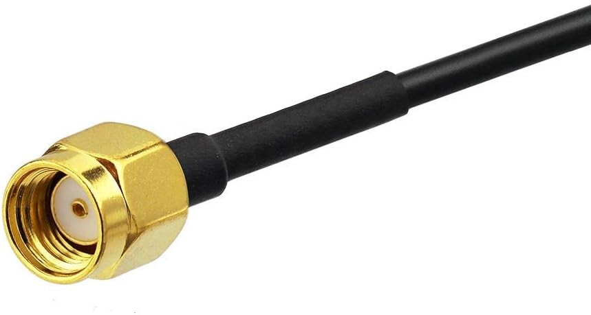 Bingfu RP-SMA Male to RP-SMA Female Bulkhead Mount RG174 Wifi Antenna Extension