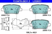 ATE BremsbeläGe Bremsbelegsatz Hinten FüR Opel Insignia B Sports Tourer