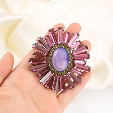 Elegant Sunflower Brooch with Sparkling Rhinestones Women's Fashion Accessory