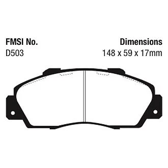 Pastillas de freno delanteras deportivas EBC DP2872 Greenstuff serie 2000 para Honda Accord 91-02 Foto 4 de 4