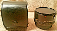 Vintage Authentic Focal MC 2X Converter PK Camera Lens with Leather Case,Japan