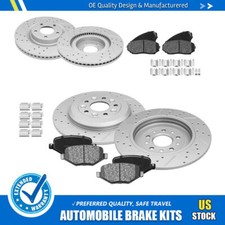 Front & Rear Brake Rotors+Ceramic Brake Pads for 2011-2014 Ford Edge Lincoln MKX