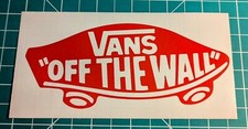 VANS "OFF THE WALL" SKATEBOARD SINGLE COLOR VINYL DECAL