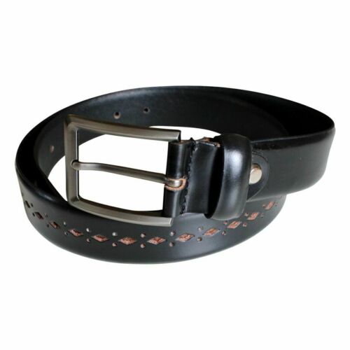 Leather Belt Jeans Belt Leather Belt Mens 35mm 3.5 Ready HILL BURRY GHLB - Picture 4 of 22