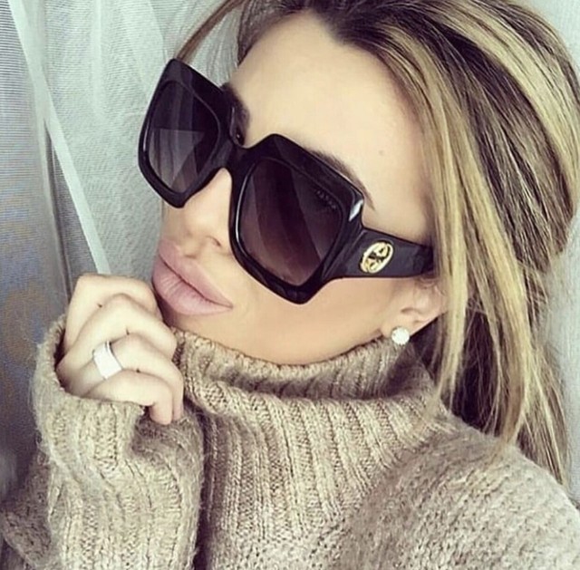 oversized black gucci sunglasses