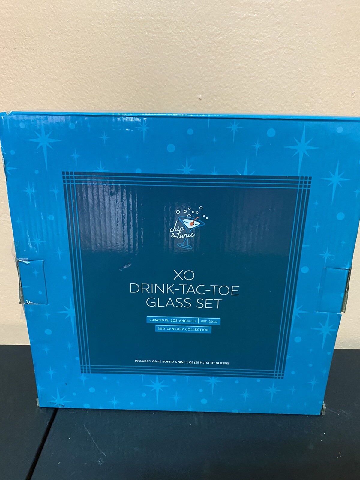 Chic & Tonic XO Drink-Tac-Toe Glass Set