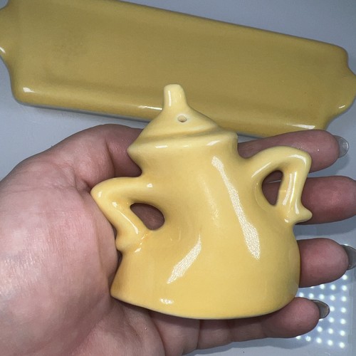 Michael Lambert Dancing Java Jig Salt & Pepper Butter Tray Signed Yellow Retired - Picture 19 of 20