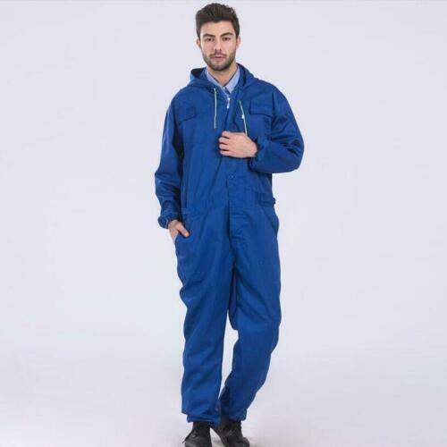 Men Hooded Coverall Overall Mechanic Protective Work Wear Suit Uniform Jumpsuits - Bild 14 von 15