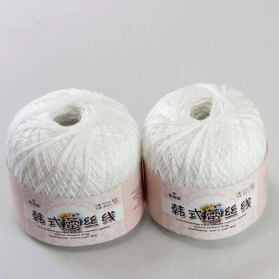 Sale New 2 BallsX50gr Soft Cotton Thread Yarn Crochet Lace Blankets Knitting 12