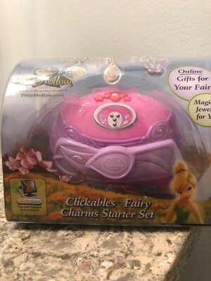 DISNEY FAIRIES PIXIE HOLLOW CLICKABLE S FAIRY CHARM STARTER SET NEW