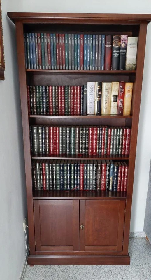 Estantería Librería Archivo Arte Povera 3 Estantes Nogal Oscuro Clásico - Imagen 3 de 3