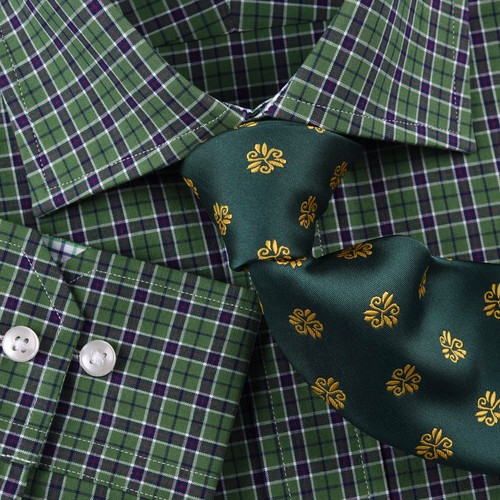 Forest Green Best Designed Gingham Check mit hellgrün kariertem Innenfutter - Bild 11 von 12