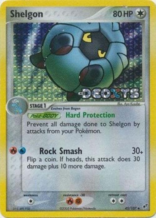Shelgon - 45/107 - Pokemon Ex Deoxys Reverse Holo Card LP