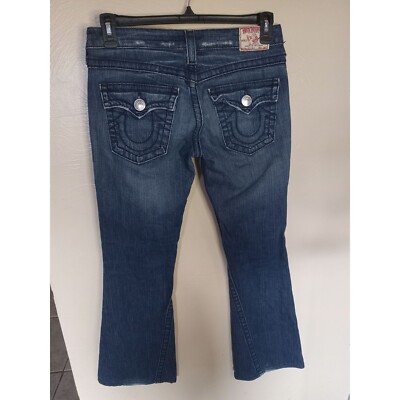 True Religion Joey Big T Flare Jeans Dark Wash Sz 29X30 | eBay