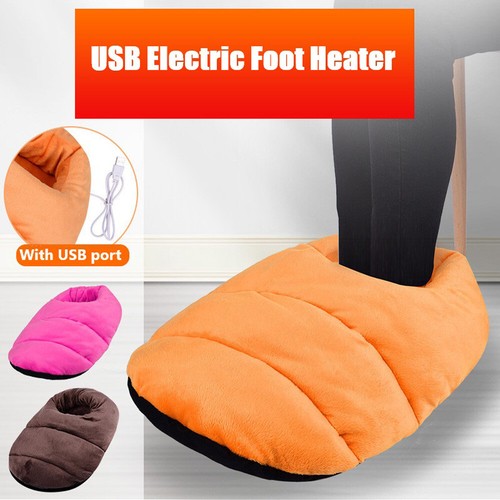 Winter Elektrischer Fuß Waschbar Fußwärmer Dick Plüsch USB Beheizte Schuhe - Bild 12 von 27