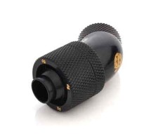 Bitspower G1/4 Matt Black Dual Rotary 45-Degree Compression Fitting 3/8" OD 5/8
