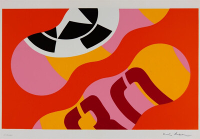 Professor Harry Kramer handsigniert nummeriert Siedruck aus 1967 Op Art