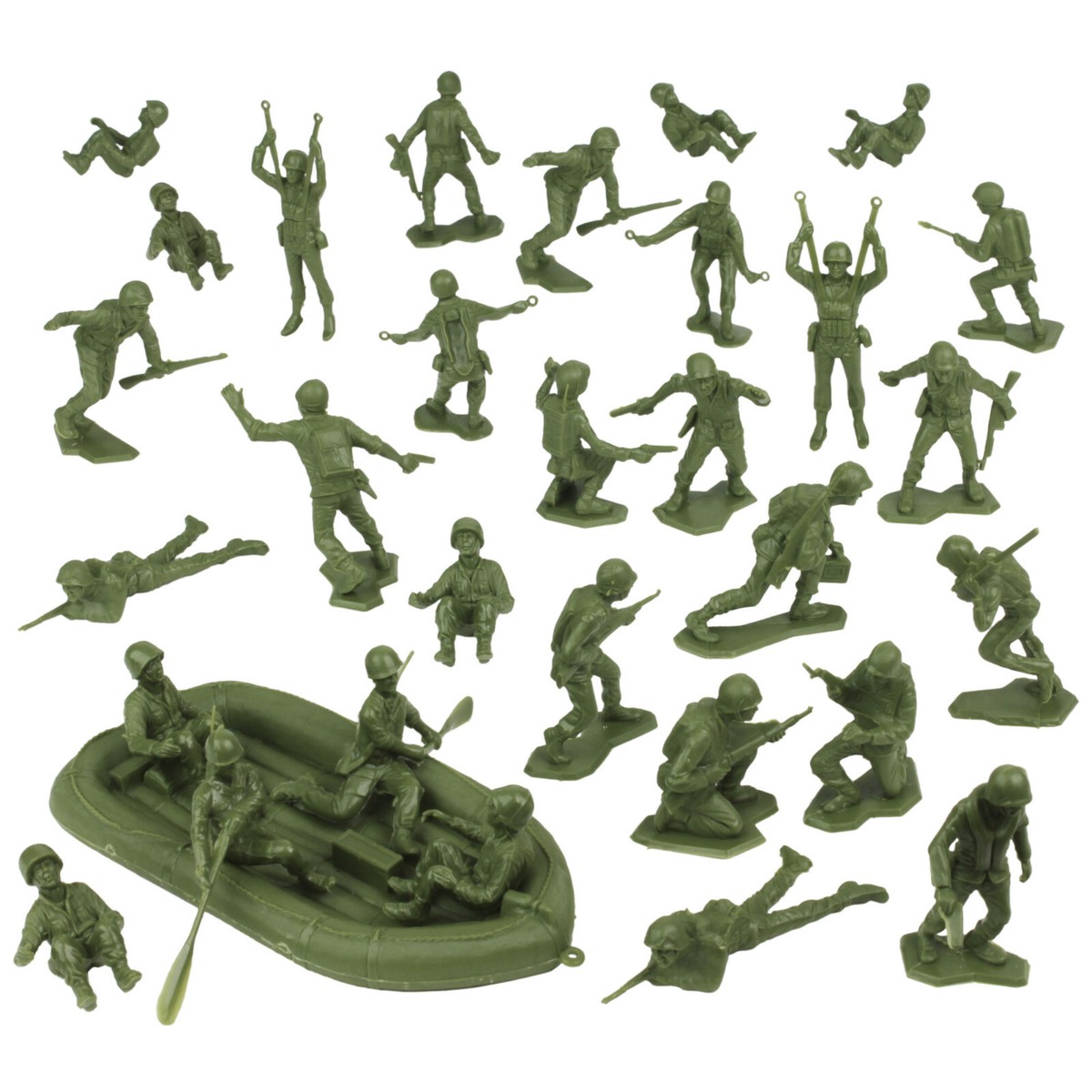 BMC Marx Recast WW2 US Marines Raft Paratrooper Figure OD Green