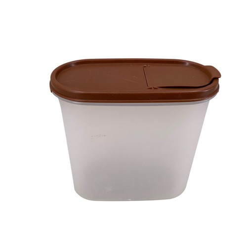 Tupperware Modular Mates Container 7 1/4 Cup 1613-7 Brown Pour Lid 1618-22