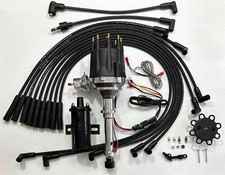 1966-1967 Cadillac 429 V8 Black Small Cap Hei Distributor 45k Coil Wires Usa 1966-1967 Cadillac 429 V8 Black Small Cap Hei Distributor 45k Coil Wires Usa