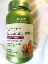 GNC TURMERIC CURCUMIN 1000mg EXTRA STRENGTH 120 CAPLETS EXP 08/2026+