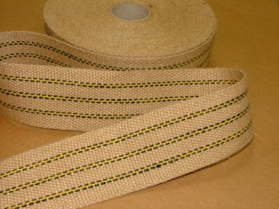 Schwarz-Gelb 14lb 70mm Breites Extra Starkes Gewebtes Jute Stuhl Webbing