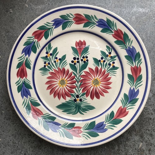 Vintage HB La Hubaudière-Bousquet Henriot Quimper Hand Painted Floral Plate - Picture 2 of 17