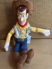 Disney 12" Disney Store SHERIFF WOODY With Hat Toy Story Plush Vinyl Head
