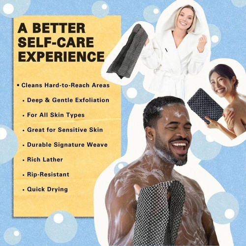 Exfoliating Shower Towel,Blissal Exfoliating Shower Towel BESTD5RS - Picture 7 of 14