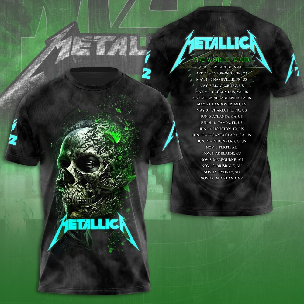 METALLIC Band M72 tour 2025 ! t-shirt 3D