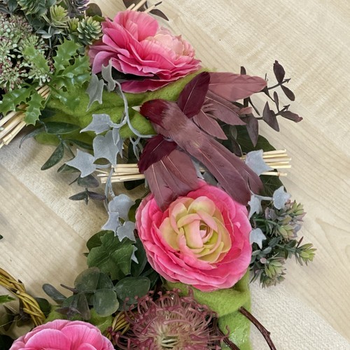 K2022.17. Türkranz Kranz Gesteck Frühling Rose Frühling Ranunkel - Bild 6 von 6