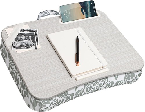 Portable Designer Lap Desk with Device Ledge – Perfect for 15.6 Inch Laptops - 第 3/8 張圖片