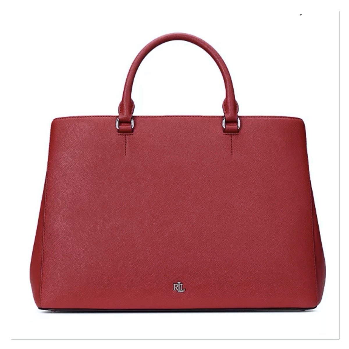 訳あり！ラルフローレンCrosshatch Leather Large Hanna Satchel LAUREN RALPH LAUREN Crosshatch Leather Large Hanna Satchel