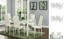 deluxe glass dining table set 7 pieces modern design with faux leather chair el