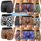 Mens 3 Pack Boxer Briefs Soft Underwear Boxer Shorts Sport Trunks with Fly Front
