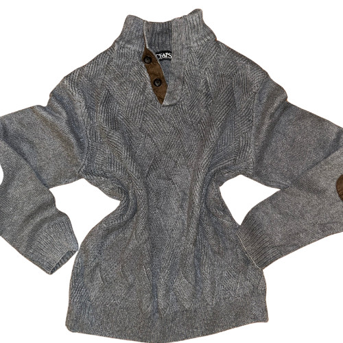 Jersey CHAMPS Ralph Lauren Gris 1/4 Botón Para Mujer, Para Hombre, Unisex